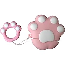 Amazon | ネコ 肉球 AirPods/AirPods Pro用シリコンケース ストラップ