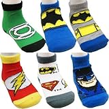 JUSTICE LEAGUE ジャスティスリーグ クルー ソックス 靴下 6足セット 6/12ヶ月 約7.5～9.5cm