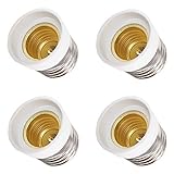 DZYDZR 4個 LED 電球ソケットベースE26→E17 ランプホルダー変換アダプタ 難燃性材料