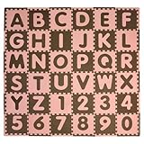 Tadpoles 36 Sq Ft ABC Floor Mat, Pink/Brown by Sleeping Partners [並行輸入品]