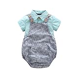 Mud Kingdomベビー　男の子　半袖ロンパース　サロペット　帽子　3点セットアップ　おしゃれ　子供服　綿　夏　9M