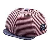 Plus Nao(プラスナオ) 子供用キャップ ボーダーキャップ ジュニア キッズ ベビー 帽子 ぼうし キャップ ボーダー 星 タグ付 アジャスター付 - レッド