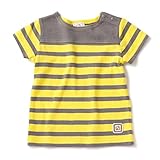 D.fesense ボーダーTシャツ/100/イエロー AP723505210