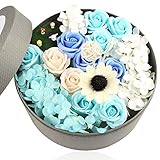 花 フレグランス ソープフラワー ラウンドボックス タイプ 窓付き 丸型 ギフト ボックス リードディフューザー セット 誕生日プレゼント 結婚祝い 記念日 の プレゼント シャボンフラワー メッセー