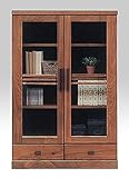 【日本製】80cm幅サイドボード キャビネット ブラウン 完成品