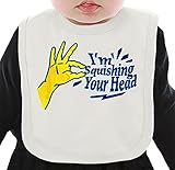 I'm Squishing Your Head ネクタイを有する有機ビブ Medium