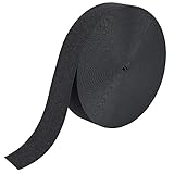 TKY 弾性バンド 平ゴム ゴムベルト 手芸 工作 手作り 縫製 弾性ゴム コールゴム ズボン 幅5cm 長さ10m (ブラック)