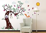 Pop Decors PT-0048-2-Vb Beautiful Wall Decal Woodland in The Morning [並行輸入品]