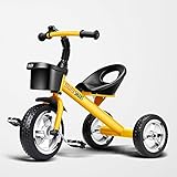 ALUP- 子供用三輪車、インフレータブル子供用自転車、ベビー用品、2-5歳の自転車 (色 : イエロー いえろ゜)