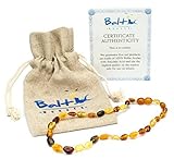 Amber Teething Necklace for Babies (Unisex) - Anti Flammatory, Drooling & Teething Pain Reduce Prope