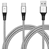 GoodsLand 【 2本 セット 】 最大 2.4A USB to Type-C 急速充電 ケーブル 充電 タイプC typec 【 シルバー 1.8m 2本 】 GD-TYPC-2SET-SV-2X2