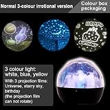 edtara USB Chargeable Colourful投影ランプwith誕生日& Starry Sky & Universe投影フィルムforバレンタインの日ギフト ljl-jiaju-031