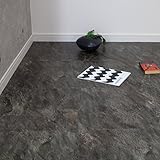 シール式 石目調フロアタイル Colors Happy Tile Stikkies/■ネロ/単品販売/Z3K