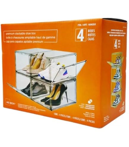 Amazon｜Stackable shoebox [コストコ] Stackable shoebox & organizer