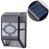 Xcellent Global Solar Powered LED Wall Light Outdoor Waterproof Energy Saving with Rechargeable and 