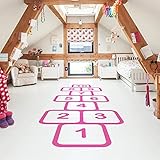 SWORNA Baby Nurseryシリーズの壁画のステッカー子供のHopscotch Gameキッズ保育園リムーバブルカスタムビニール壁アート装飾床壁ステッカーデカールDIY壁アート装飾for C