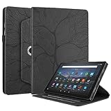 【AFHMX】Fire HD10 ケース 第11世代 2021 Fire HD10 Plus ケース Fire HD 10/ Fire HD 10 Plus 第11世代保護ケース Fire HD 10 2021 カバー 人気 高級 PUットスタンド機能 360度回転ス 3段階調節可能 脱落防止耐衝撃 耐久性 スマートカバー (Fire HD 10 /10 Plus (2021), ブラック)