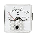 uxcell アナログ電圧　パネルメーター　アナログ電圧計　小型サイズ　DC0-300V　MP-45