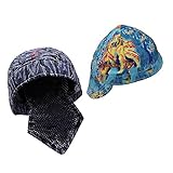 Flameer 2個入　溶接帽子　作業キャップ　スカーフ　コットン製　ウェルダー　保護ヘルメット　耐久性