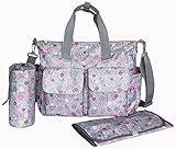 【Grandir】 大容量 3way マザーズバッグ 6点セット おむつ替えシート 保冷ポーチ 防水収納袋 便利な ベビーカー用さげベルト と ショルダーベルト 付属 おしゃれ で かわいい ママバッ