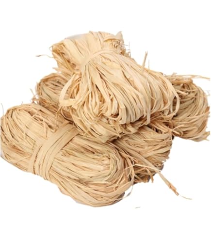 Amazon.co.jp: 300g 天然ラフィア、ラフィアリボン、クラフト
