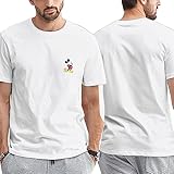 [GORMEL] ミッキーマウス Small Pose プリントTシャツ メンズ レディース 夏服 丸襟 通気性 快適 コットン 綿製 人気 おしゃれ ファッション 男女兼用 柔らかい 快適 カジュアル 半袖 綿100% 面白ｔシャツ