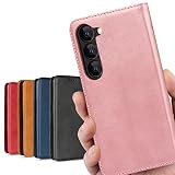 S23 galaxy ケース 手帳型 Galaxy S23 ケース 手帳型 SC-51D ケース S23 手帳ケース docomo / SCG19 ケース au 楽天モバイル 対応 S23ケース サムスン ギャラクシー S23 カバー S23 ケース SC51D ケース SCG19 カバー スマホケース S23ケース 適用 case 【iCoverCase】 合成皮革 内蔵マグネット ケース 手帳型 カードケース スマホケース 携帯カバー カード入れ スタンド機能 落ち着いた色 レトロ ピンク
