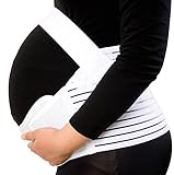 CFR ワンタッチ妊婦帯 サポート腹帯 腰の負担を軽減 妊婦に強く支える 妊婦用サポーター 骨盤矯正 (2XL, ホワイト)