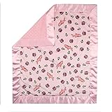 My Blankee Sharkies Minky Pink w/ Minky Dot Pink Baby Blanket, 30 x 35 by My Blankee