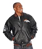 Denver Broncos NFLメンズKnuckleball Faux Leather Varsityジャケット M