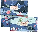 Sugarbooger by Ore Reusable Snack and Sandwich Bags, Set of 3, Ocean by Orﾃδｩ Originals