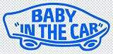 ステッカータウン VANS風 BABY IN THE CAR ベビーインカー A ブルー