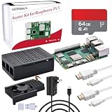 GeeekPi スターターキット (Raspberry Pi 5 8GB 用)、Raspberry Pi 5 8GB ボード(バンド付き技術認証マーク)、ケース、64GB カード、カードリーダー、HDMI ケーブル、PD 27W USB C 電源付属
