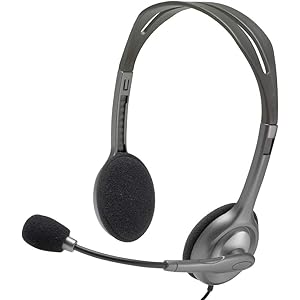 ロジクール ヘッドセット H111r ステレオ 3.5mm接続 ノイズキャンセリング マイク 軽量 ヘッドフォン win…