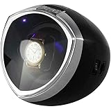 Watchshaker、ウォッチワインダー、機械式時計自動アップリンクボックス、Watchshaker電動ロータリアップリンクシェーカーモーターボックス（カラー：ホワイト）、色名：Black (Color : Black)