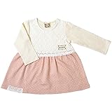 2017年 春物 UZULAND ウズランド レース重ね着風 ワンピース レース部分-ホワイト◇95cm