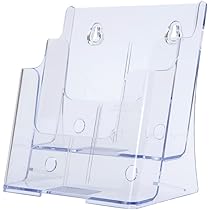 Amazon | ツーウェイパンフレット立て 透明 A5 2段 【 卓上 壁掛け