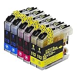 【横トナ】ブラザー(Brother)用 LC113 互換インク カラー3色×2セット(シアン/マゼンタ/イエロー) 残量表示対応 対応機種: MFC-J6975CDW / MFC-J6973CDW / MFC-J6970CDW / MFC-J6770CDW / MFC-J6573CDW / MFC-J6570CDW / MFC-J4910CDW など