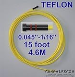 CHNsalescom PTFEライナー15フィートTwecoリンカーンMIG溶接ガンワイヤーサイズ0.045 "-1/16"