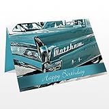 Personalised Retro Car Card by Pmc - Personalised Cards