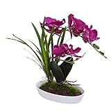 BULARY　造花 胡蝶蘭立ラベンダー 花束　高品質コチョウラン　インテリア　プレセント　ギフト　結婚式　誕生日　発表会　入学式　卒業式　ミニ 小さいサイズ いろんなタイプ選べる　タイプF　レッド