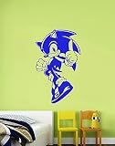 Sonic the Hedgehogビニールステッカーデカールホーム子供用男の子部屋寝室、プレイルーム、のビデオゲーム壁アートデコレーション、装飾snc4