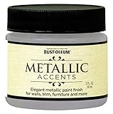 Rust-Oleum Metallic Accents 255338 Decorative 2-Ounce Trail Size Water Based One Part Metallic Finis