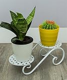 花スタンド屋内 フラワーラックヨーロピアンスタイルアイアンフラワーラックバルコニーリビングルームインドアフラワーシェルフ ( 色 : 白 , サイズ さいず : 30*11.5cm )