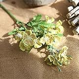 hjuns-Wu全４色選ぶ　明るくてカラフルな造花　人工植物　花束　人工デージー　人工桜　パーティー　店舗装飾　ブーケ　フローラル　飾り物　撮影　小道具 - 黄色