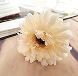 Hommy 上質な造花 ミルフィーガーベラ 6本入り　ホワイト