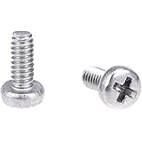 uxcell 機械ネジボルト M1.6x4mm シルバーグレー 304ステンレス鋼 プラスクロス プラス機械ネジ 50個入り