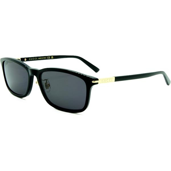Amazon | [グッチ] サングラス ユニセックス GG0677SK 001 ブラック