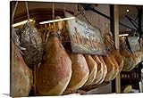 Cesare gerolimettoプレミアムthick-wrapキャンバス壁アート印刷イタリア、Veneto、Padova、Raw HamsというタイトルのFranchinショップ、del Sant