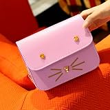 KT 人気 かわいい キャット ショルダーバッグ レディース オシャレ かわいい可愛い 猫 モチーフ財布(ピンク)